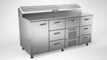 Inox Kylmäköntyöpöydät - Kylmävetolaatikostot - 13KTL-16010 - 2