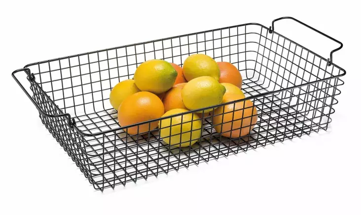 Musta Teräksinen Lankakori GN 1/1 - Leipäkorit, hedelmäkorit - P596110 - 1