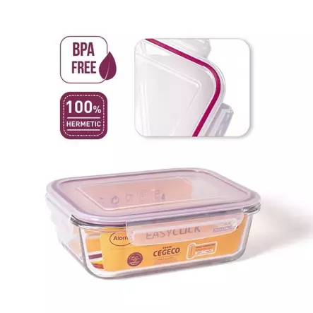 Lasinen Säilytysrasia EasyClick 1 L - Säilytysastiat - 52173-00001 - 1