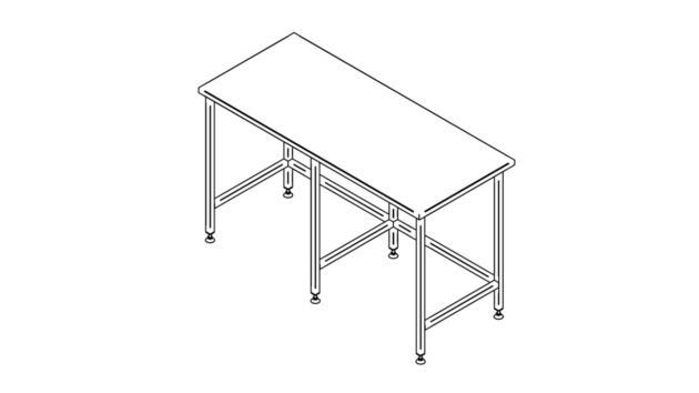 Inox Rst-Työpöytä - Teräspöydät - 131001 - 1