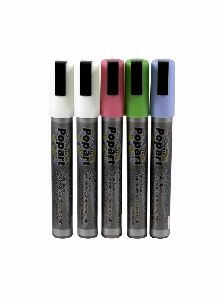 Liitutaulutussit Ohuet Värilliset 5Kpl - Liitutaulutussit - H664216 - 1