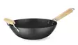 Hiiliteräs Wok-pannu Puukahvoilla - Paistinpannut - H627907 - 1