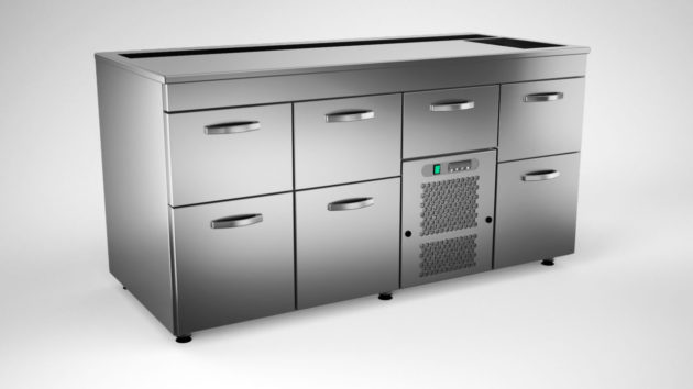 Inox Baarimestarinpöydät - Kylmävetolaatikostot - 13BM-1607 - 1