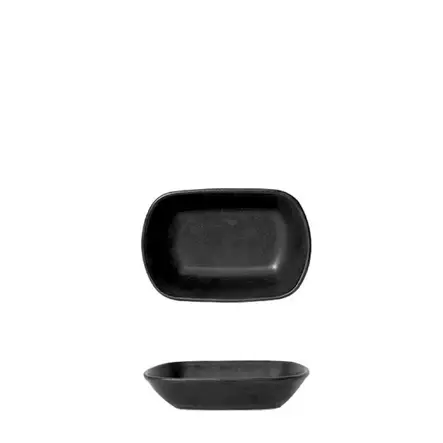 Musta kantikas 15x10cm posliinilautanen - Tarjoilukulhot -vuoat - 52204-0139 - 1