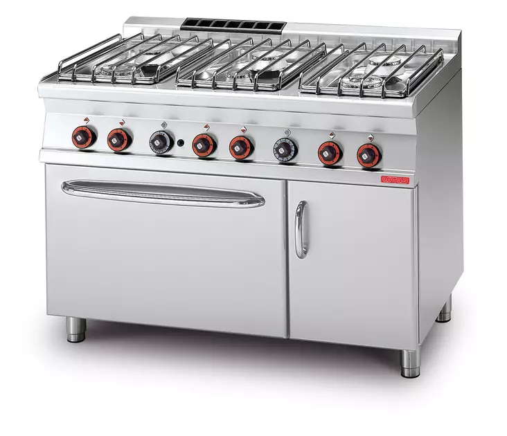 Kaasuliesi Kaasu-Uunilla Lotus 6-Poltinta. Syvyys 70Cm - Kaasuliedet - 26CF6-712GPV - 1